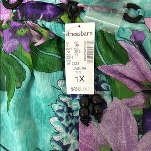 Floral Green and Purple Women's Top